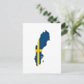 Schwedenflagge Postkarte (Stehend Vorderseite)