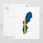 Schwedenflagge Postkarte (Vorne/Hinten)