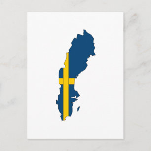 Schwedenflagge Postkarte