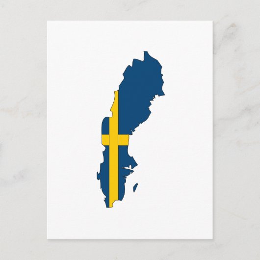 Schwedenflagge Postkarte (Vorderseite)