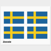 Schwedenflagge Rechteckiger Aufkleber (Blatt)