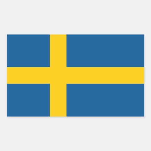 Schwedenflagge Rechteckiger Aufkleber (Vorderseite)