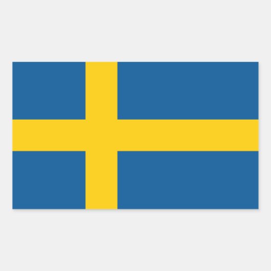 Schwedenflagge Rechteckiger Aufkleber (Vorderseite)
