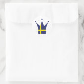 Schwedenflagge Runder Aufkleber (Tasche)