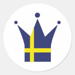Schwedenflagge Runder Aufkleber