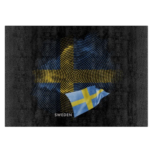 Schwedenflagge Schneidebrett (Vorderseite)