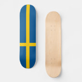 Schwedenflagge Skateboard (Vorderseite)