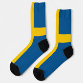 Schwedenflagge Socken (Linkes Detail)