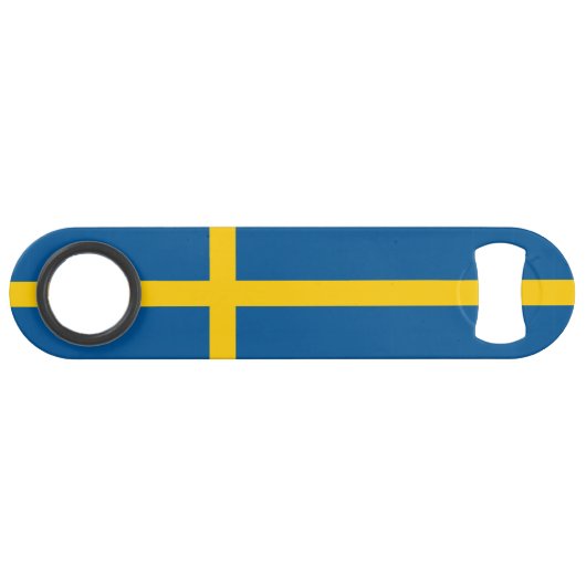 Schwedenflagge Speed Flaschenöffner (Vorderseite (Horizontal))