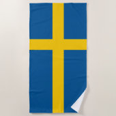 Schwedenflagge Strandtuch (Vorderseite)