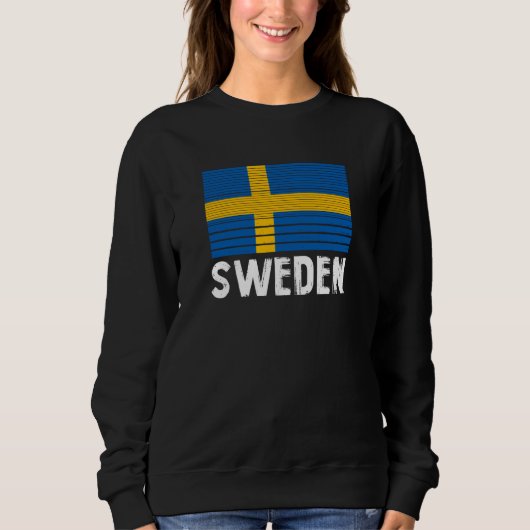 Schwedenflagge Sweatshirt (Vorderseite)