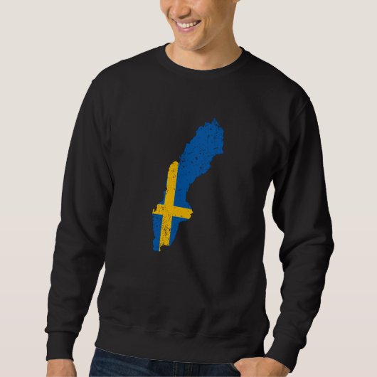 Schwedenflagge Sweatshirt (Vorderseite)