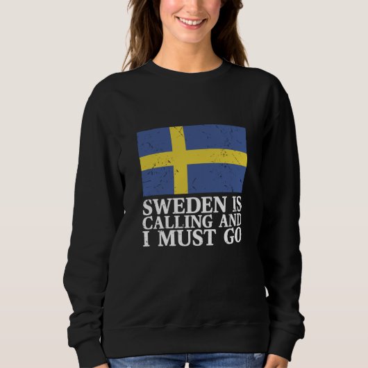 Schwedenflagge Sweatshirt (Vorderseite)
