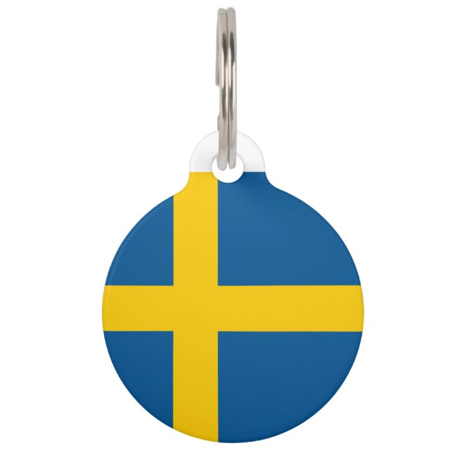 Schwedenflagge Tiermarke (Rückseite)