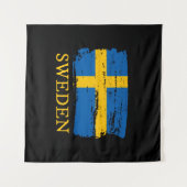 Schwedenflagge Wandteppich (Vorderseite (Horizontal))