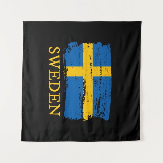 Schwedenflagge Wandteppich (Vorderseite (Horizontal))