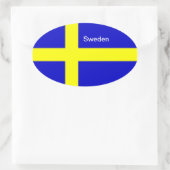 Schwedenflaggenaufkleber Ovaler Aufkleber (Tasche)
