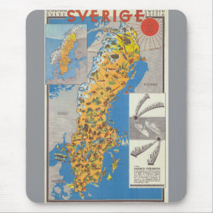 Schwedenkarte Mousepad