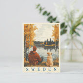 Schwedens Beauty Vintage Reise Postkarte (Stehend Vorderseite)
