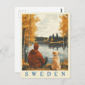 Schwedens Beauty Vintage Reise Postkarte (Vorne/Hinten)