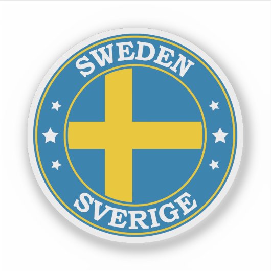 Schwedenverkleidung für die Flagge Aufkleber (Vorderseite)