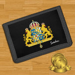 Schwedenwallets, Emblem, Schwedenmode Tri-fold Geldbeutel<br><div class="desc">Wallets: Schweden Wappen & patriotische schwedische Flaggenmode - Liebe mein Land,  Reisen,  Urlaubsgeschenke,  Nationalpatrioten / Sportfans</div>