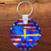 Schwedisch-Amerikanische Elche Schlüsselanhänger (Vorderseite)