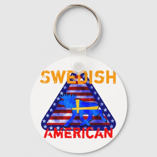 Schwedisch-Amerikanische Elche Schlüsselanhänger (Vorderseite)