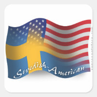 Schwedisch-amerikanische Wave-Flagge