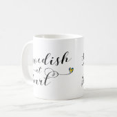 Schwedisch at Heart Tasse, Schweden Kaffeetasse (Vorderseite Links)