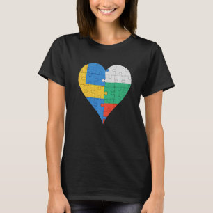 Schwedisch-Bulgarisches Flaggenherz T-Shirt
