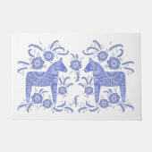 Schwedisch Dala HorBlue und White Doormat Fußmatte (Vorderseite)