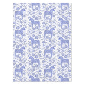 Schwedisch Dala Horse Blue und White Tablecloth Tischdecke (Vorderseite)