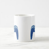 Schwedisch Dala Horse Blue White Kaffeetasse (Mittel)