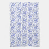 Schwedisch Dala Horse Folk Art Blue Kitchtuch Geschirrtuch (Vertikal)