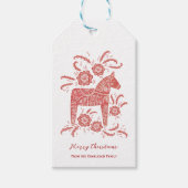 Schwedisch Dala Horse Red Geschenkanhänger (Vorderseite)