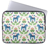 Schwedisch Dala Horses Blue Laptopschutzhülle (Vorderseite)