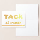Schwedisch danke für Gold Folienkarte (Anzeige)