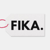 Schwedisch Fika Bold rechteckig Geschenkanhänger (Rückseite Horizontal)