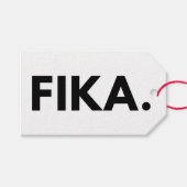 Schwedisch Fika Bold rechteckig Geschenkanhänger (Vorderseite (Horizontal))
