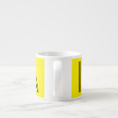 Schwedisch Fika Gelb und Schwarz Espressotasse (Rückseite)