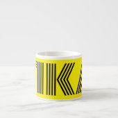 Schwedisch Fika Gelb und Schwarz Espressotasse (Vorderseite)