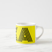 Schwedisch Fika Gelb und Schwarz Espressotasse (Rechts)