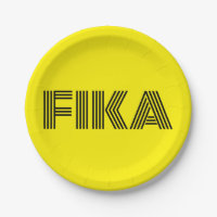 Schwedisch Fika Gelb und Schwarz