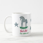 Schwedisch frohe Weihnachten Dala Horse Kaffeetasse (Links)