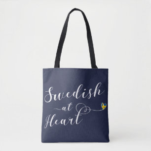Schwedisch in Heart Grocertasche Tasche