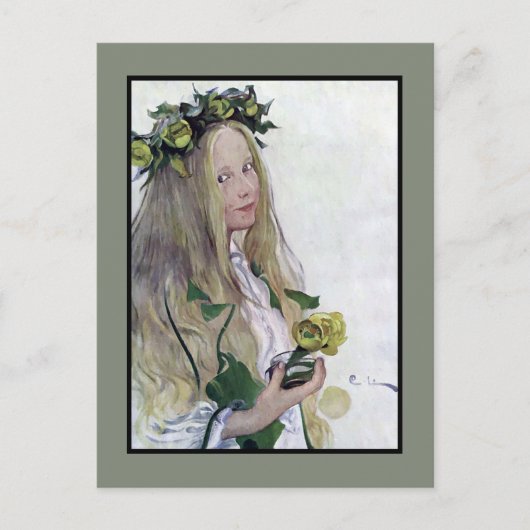 Schwedisch Lucia Girl Postkarte (Vorderseite)