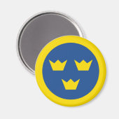 Schwedisch Roundel Magnet (Vorderseite/Rückseite)