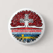 Schwedisch Schweizer Baum Button (Vorderseite)