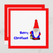 Schwedisch Tomten Feiertagskarte (Vorne/Hinten)